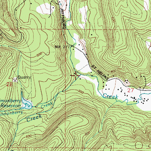 Topographic Map of Salmonberry Creek, OR