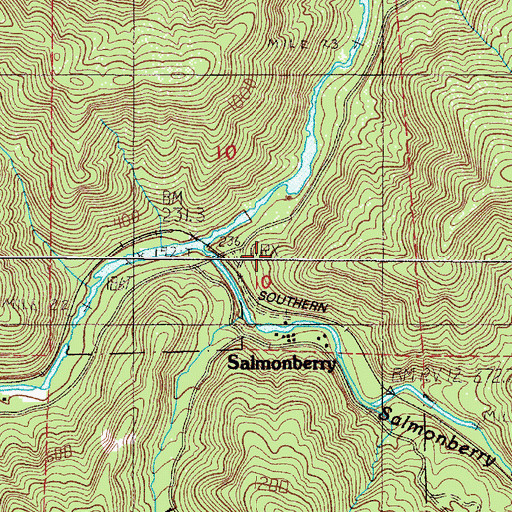 Topographic Map of Salmonberry Guard Station, OR