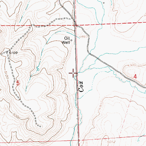 Topographic Map of Salt Creek, OR