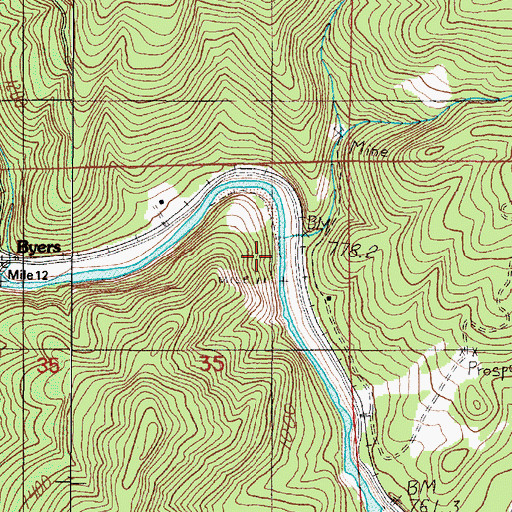 Topographic Map of Salt Creek, OR