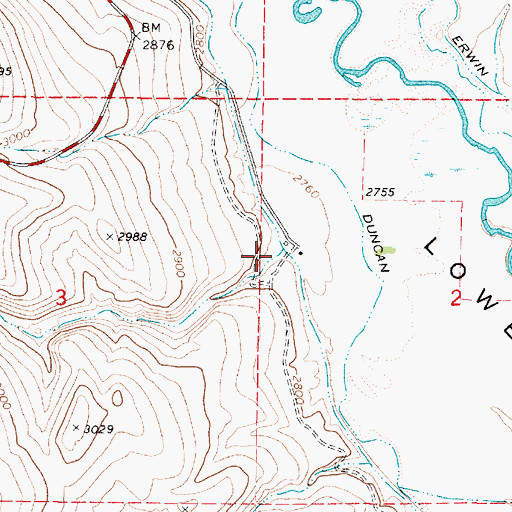Topographic Map of Salt Creek, OR