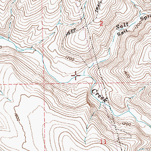 Topographic Map of Salt Creek, OR