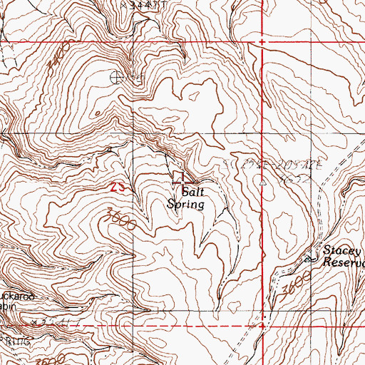Topographic Map of Salt Spring, OR