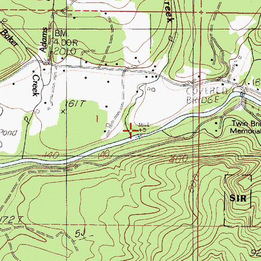 Topographic Map of Sam Creek, OR