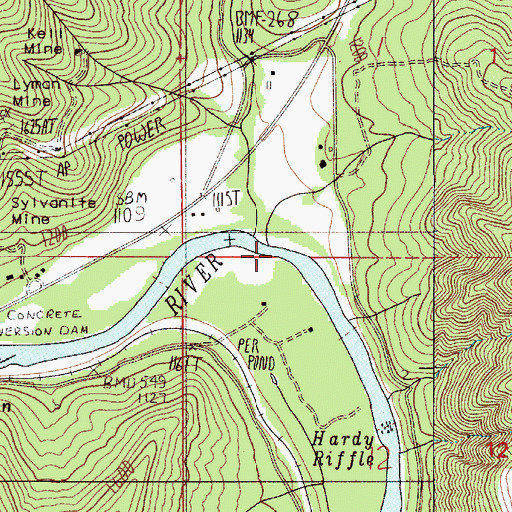 Topographic Map of Sams Creek, OR