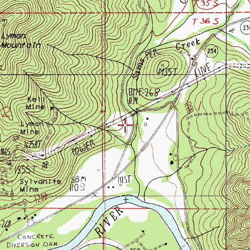 Topographic Map of Sams Valley, OR