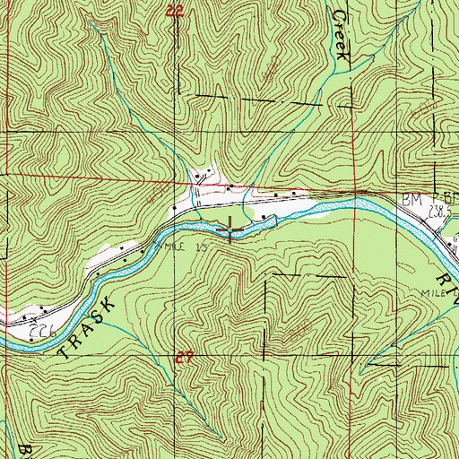 Topographic Map of Samson Creek, OR