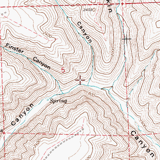 Topographic Map of Sand Canyon, OR
