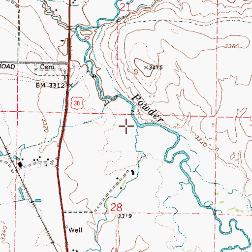 Topographic Map of Sand Creek, OR