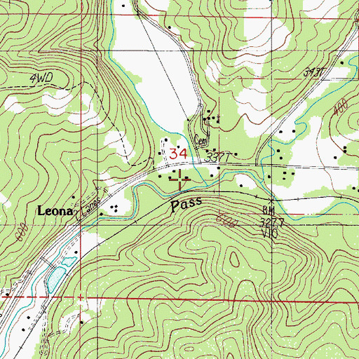 Topographic Map of Sand Creek, OR