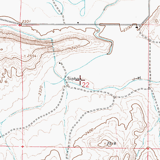 Topographic Map of Sand Hollow, OR