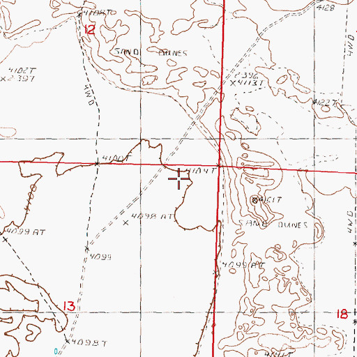 Topographic Map of Sand Hollow, OR