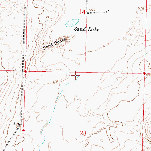 Topographic Map of Sand Hollow, OR