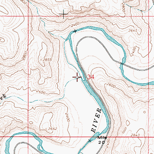 Topographic Map of Sand Hollow Creek, OR