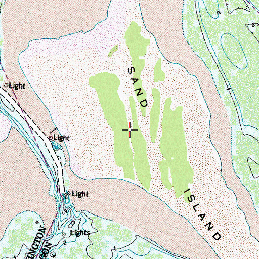 Topographic Map of Sand Island, OR