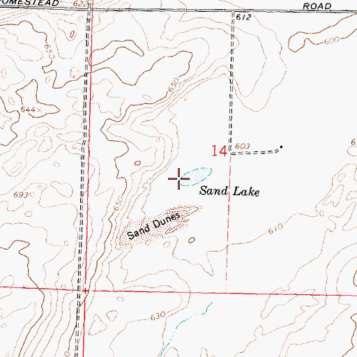Topographic Map of Sand Lake, OR