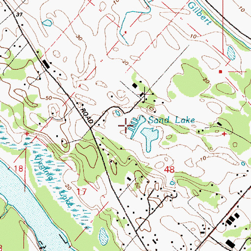 Topographic Map of Sand Lake, OR