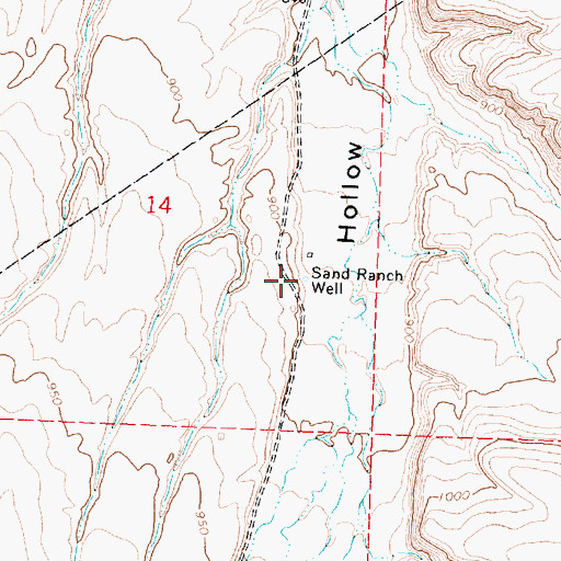 Topographic Map of Sand Ranch Well, OR