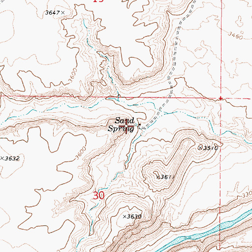 Topographic Map of Sand Spring, OR