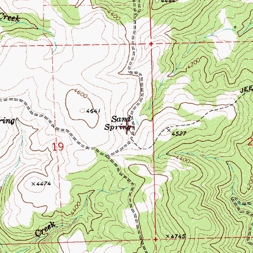Topographic Map of Sand Spring, OR