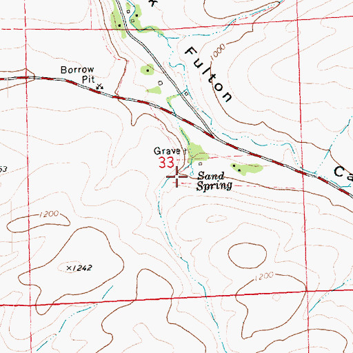 Topographic Map of Sand Spring, OR