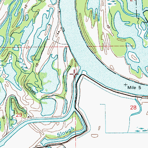 Topographic Map of Santosh Slough, OR