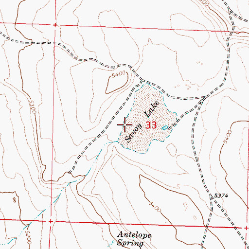 Topographic Map of Savoy Lake, OR