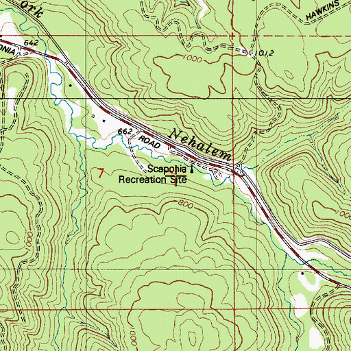 Topographic Map of Scaponia Campground, OR