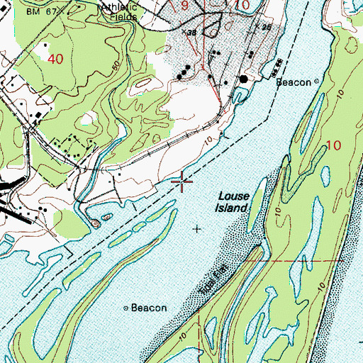 Topographic Map of Scappoose Creek, OR
