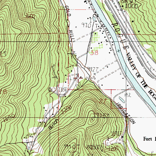Topographic Map of Schieffelin Gulch, OR