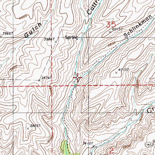 Topographic Map of Schlinkman Creek, OR