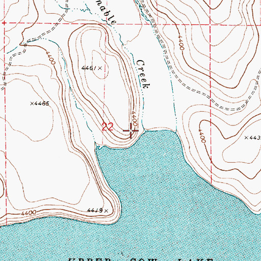 Topographic Map of Schnable Creek, OR