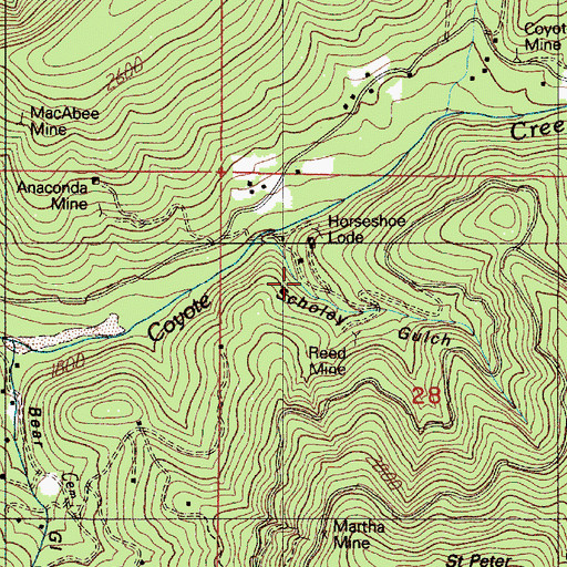 Topographic Map of Scholey Gulch, OR