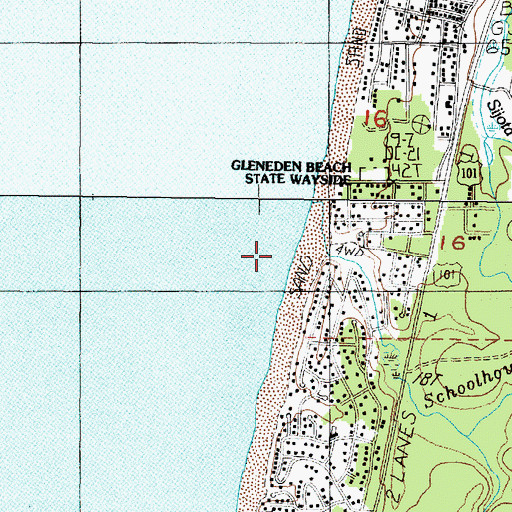 Topographic Map of Schoolhouse Creek, OR