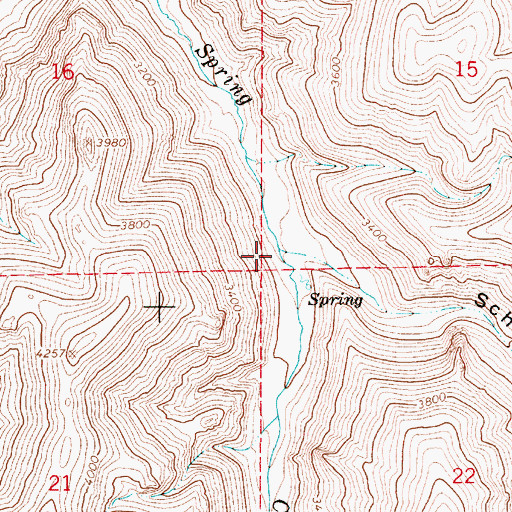 Topographic Map of Schoolhouse Gulch, OR