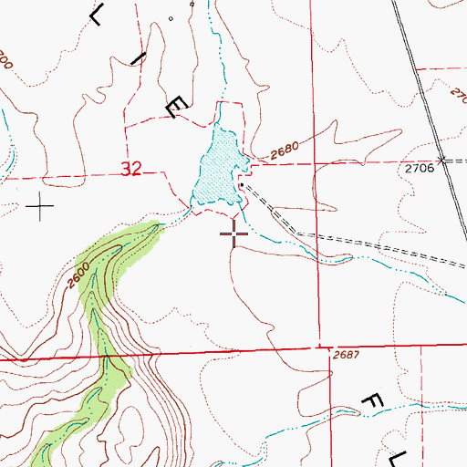 Topographic Map of Schoolie Flat, OR