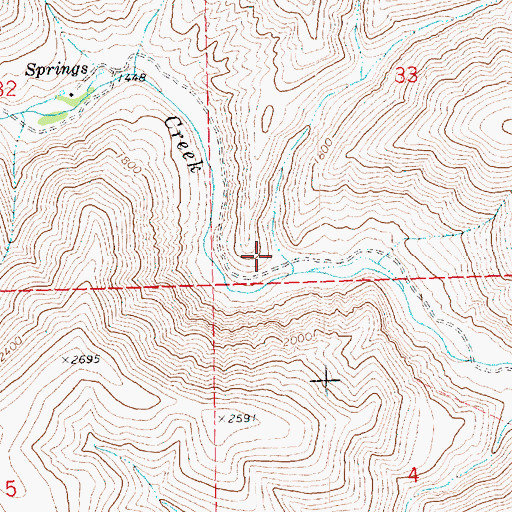 Topographic Map of Schott Canyon, OR