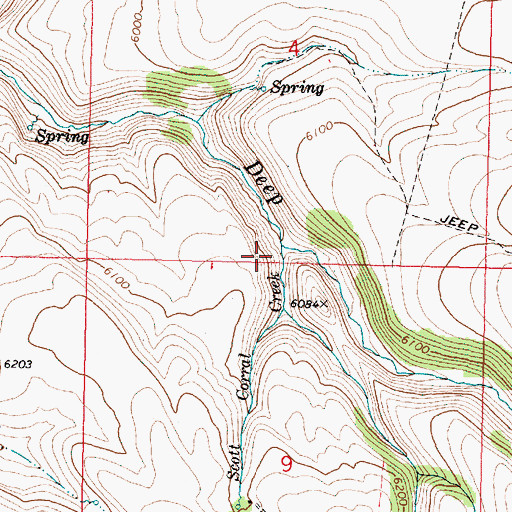 Topographic Map of Scott Corral Creek, OR