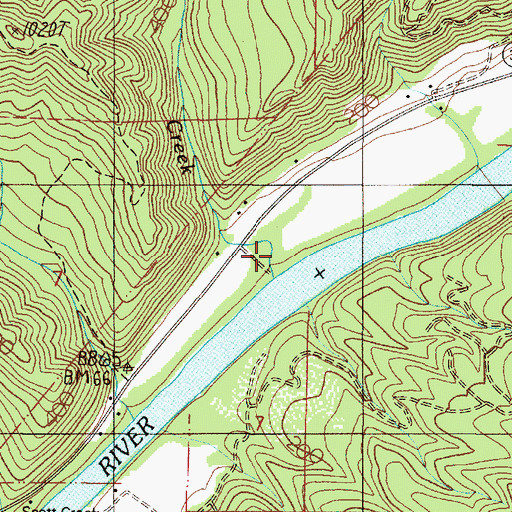 Topographic Map of Scott Creek, OR