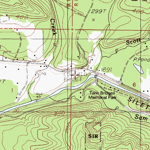 Topographic Map of Scott Creek, OR