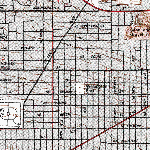 Topographic Map of Scott Elementary School, OR