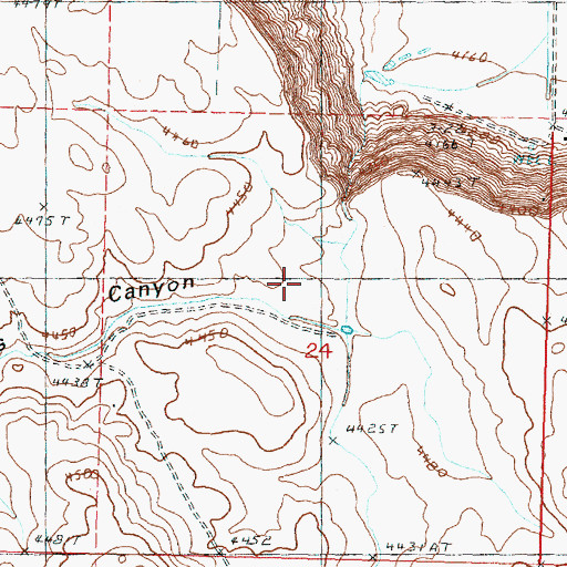 Topographic Map of Scotts Canyon, OR