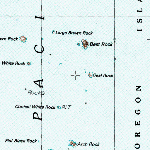 Topographic Map of Seal Rock, OR