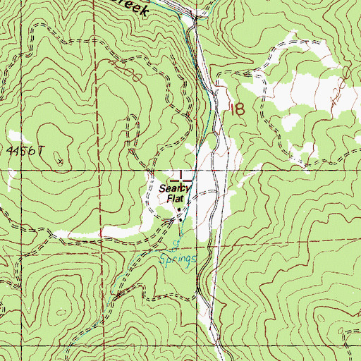 Topographic Map of Searcy Flat, OR
