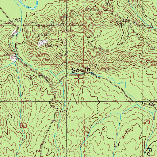 Topographic Map of Seaside Dam, OR