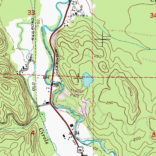 Topographic Map of Seaside Reservoir, OR