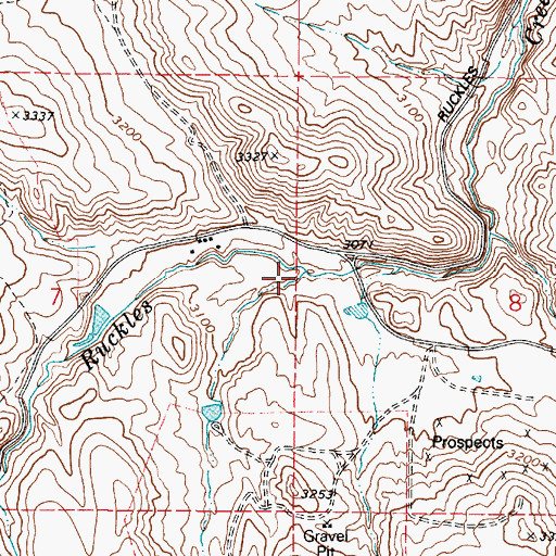 Topographic Map of Second Creek, OR