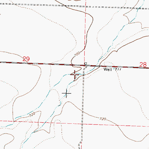 Topographic Map of Service Canyon, OR