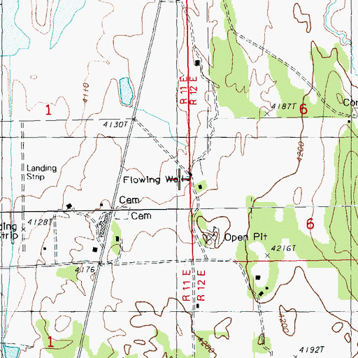 Topographic Map of Seven Springs Ranch, OR