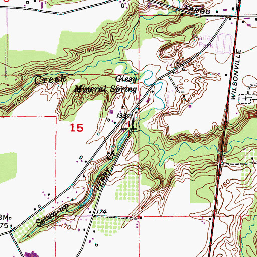 Topographic Map of Seven-up Creek, OR